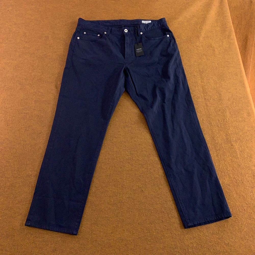 Bonobos Mens 35x30 Navy Blue Straight Leg Five-Pocket Chino Pants New